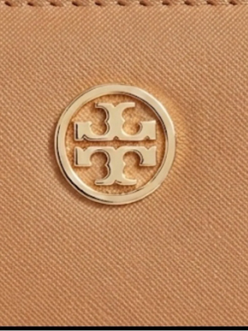 Tory Burch Cognac Leather Tote with Gold Trim